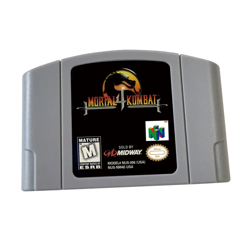 Mortal-Kombat-4 Video Game Cartridge Card - Compatible model N64 – English - US Version