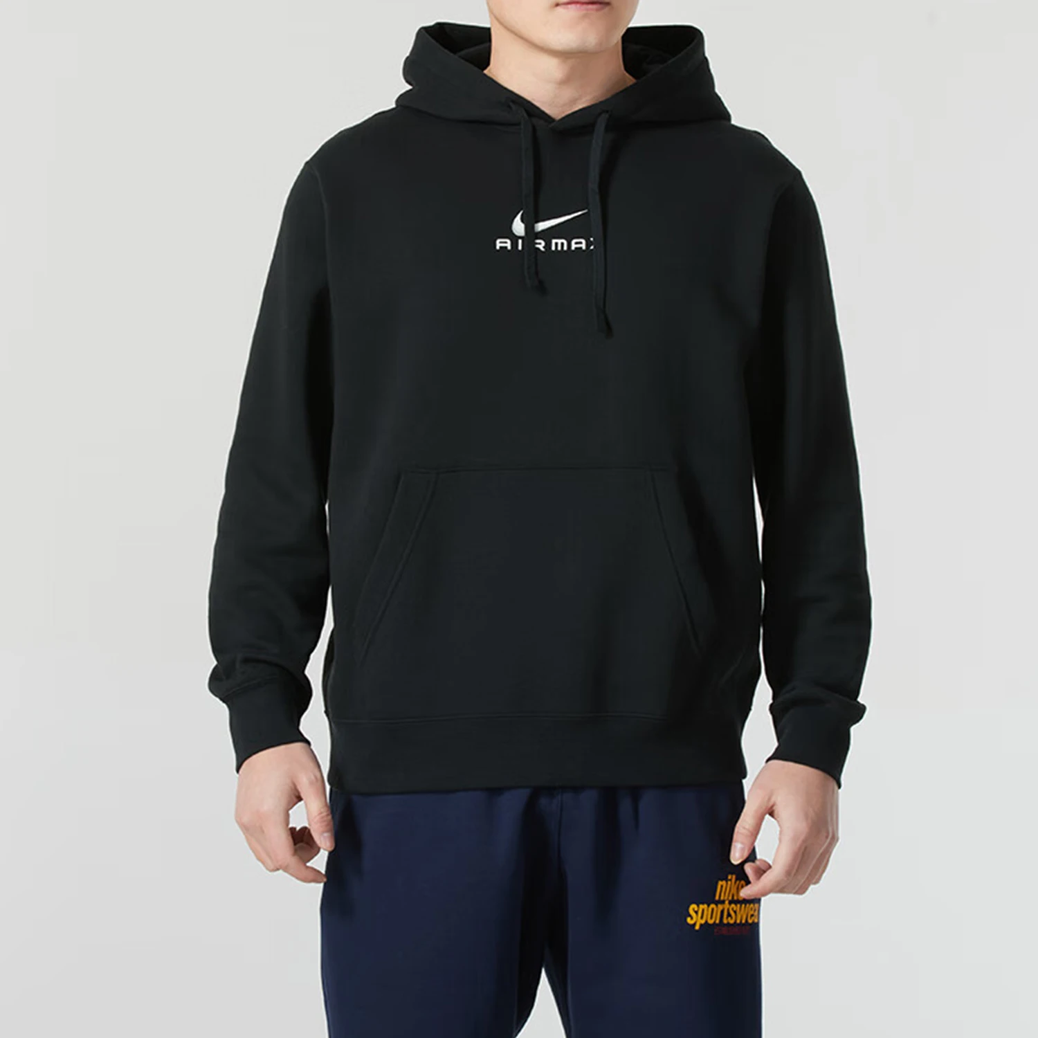 

Оригинальный новый мужской пуловер Nike, спортивная флисовая толстовка с капюшоном HQ2970-010