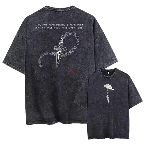 Imagen 1 del producto Anime Hunter X Hunter lavado manga corta cuello redondo Y2k camiseta hombres ropa nueva en Top & Tees camiseta para hombre Camisetas 50818