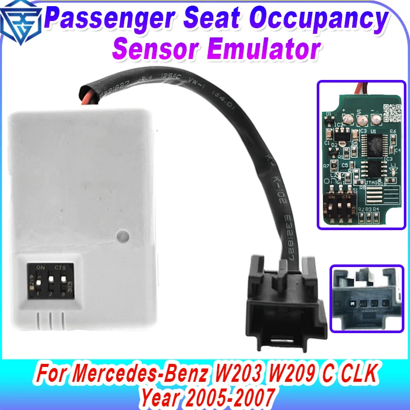 Passenger Seat Occupancy Sensor Emulator For Mercedes-Benz W203 W209 C C-Class CLK Year 2005-2007