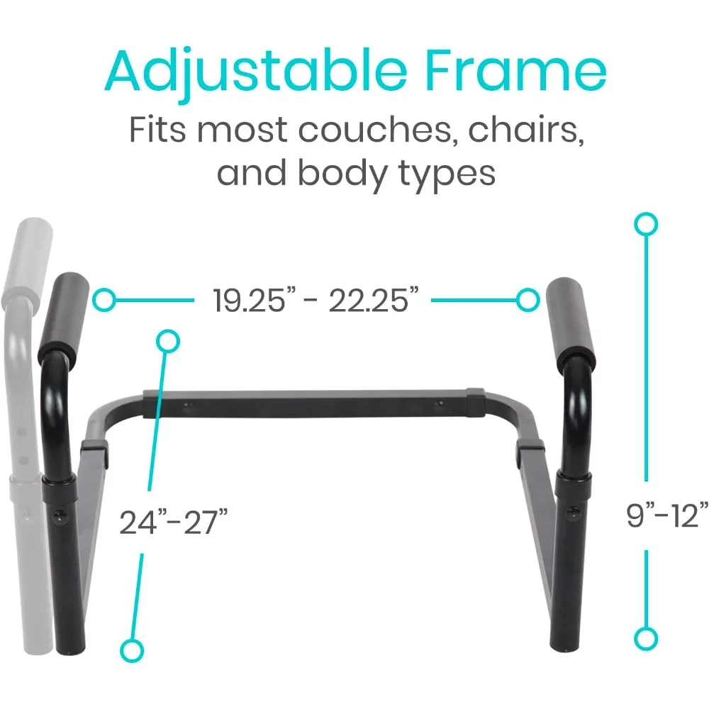 Adjustable Standing Aid Rail for Couch and Chair - Portable Mobility Handle for Elderly and Disabled - Safety Grab Bar