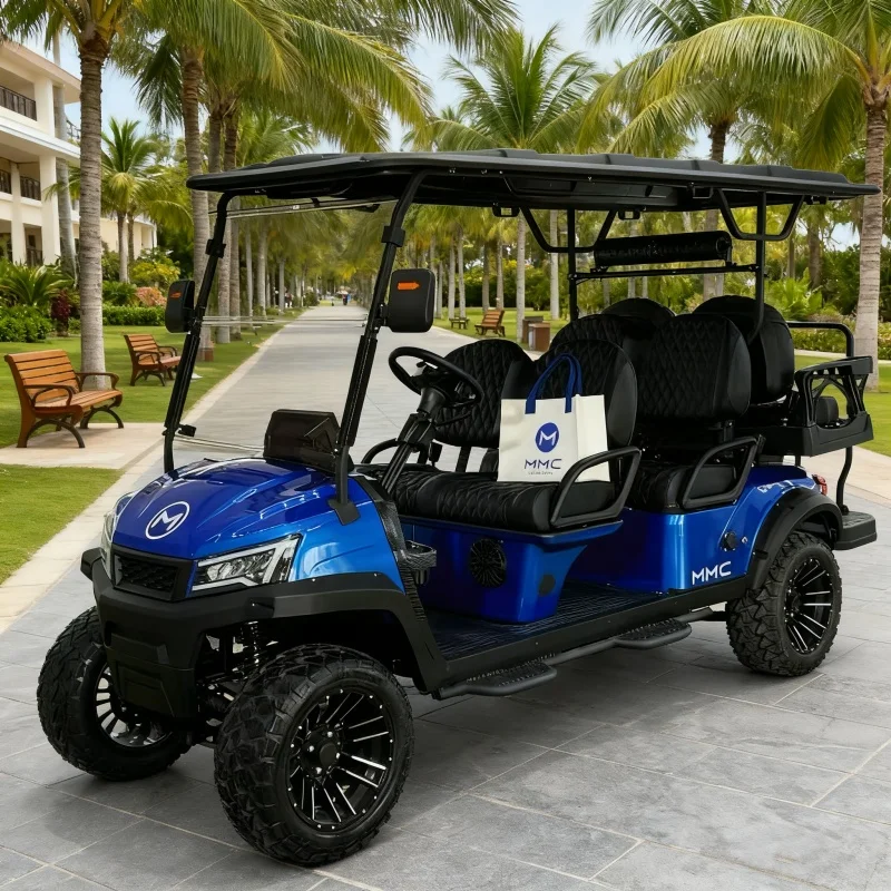 عربة جولف كهربائية عالية الأداء لمشاهدة معالم المدينة، 2، 4، و6 مقاعد؛ عربة جولف بأربعة مقاعد لصيد الطاقة الجديدة. #1