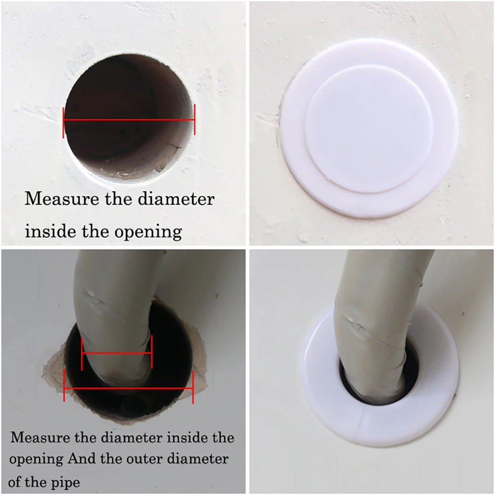 Air Conditioning Hole Decorative Cover Plastic Wall Hole Duct Cover Excess Hole Plugging Device Home Accessories Pipe Decor Ring