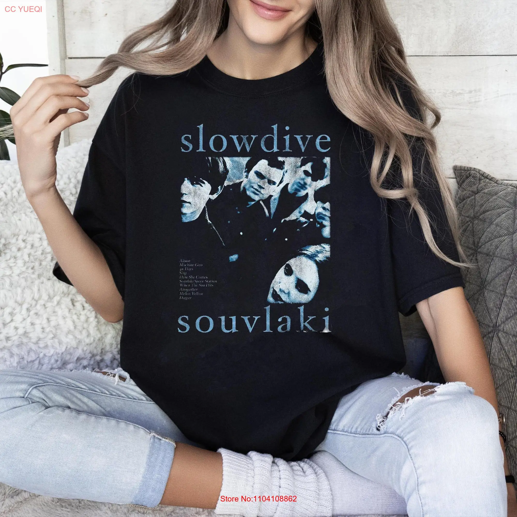 Limited Slowdive Souvlaki Album Vintage T Shirt For Women and Man  long or short sleeves