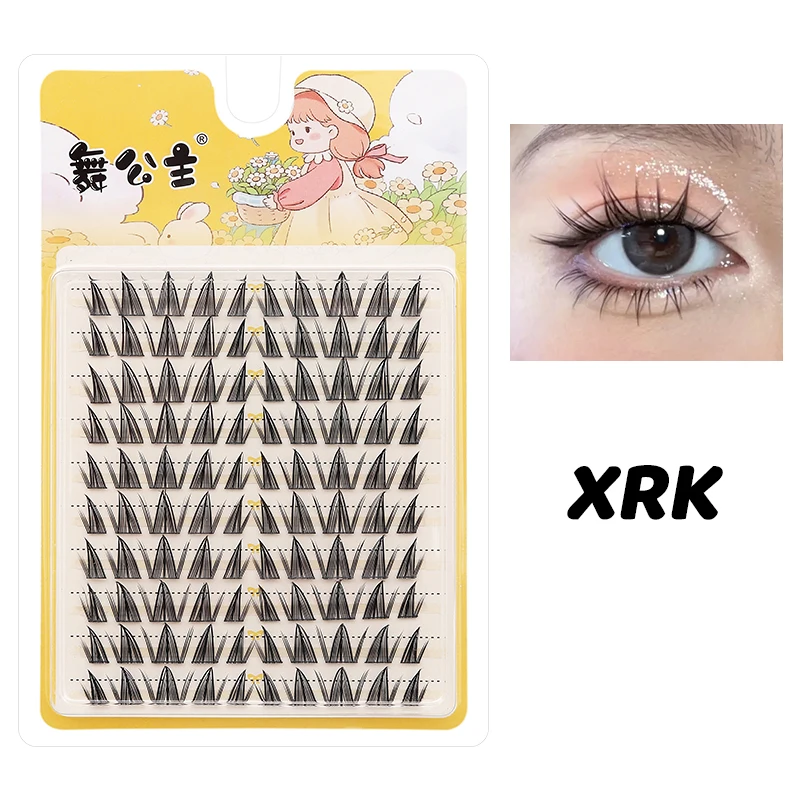 DINGSEN 10 Reihen Natürliche DIY Wimpernbüschel Einzelne Wimpern Anime Falsche Wimpernbüschel Handgefertigte Wimpernverlängerungs-Sets – Detail 11