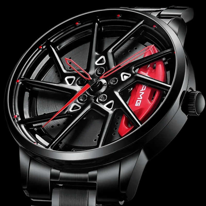 

Luxury Sport Car Wheel Watch for Men Top Brand AMG Wheel Rim Dial 3D Fashion Men's Watch Waterproof Men Watch Relogio Masculino