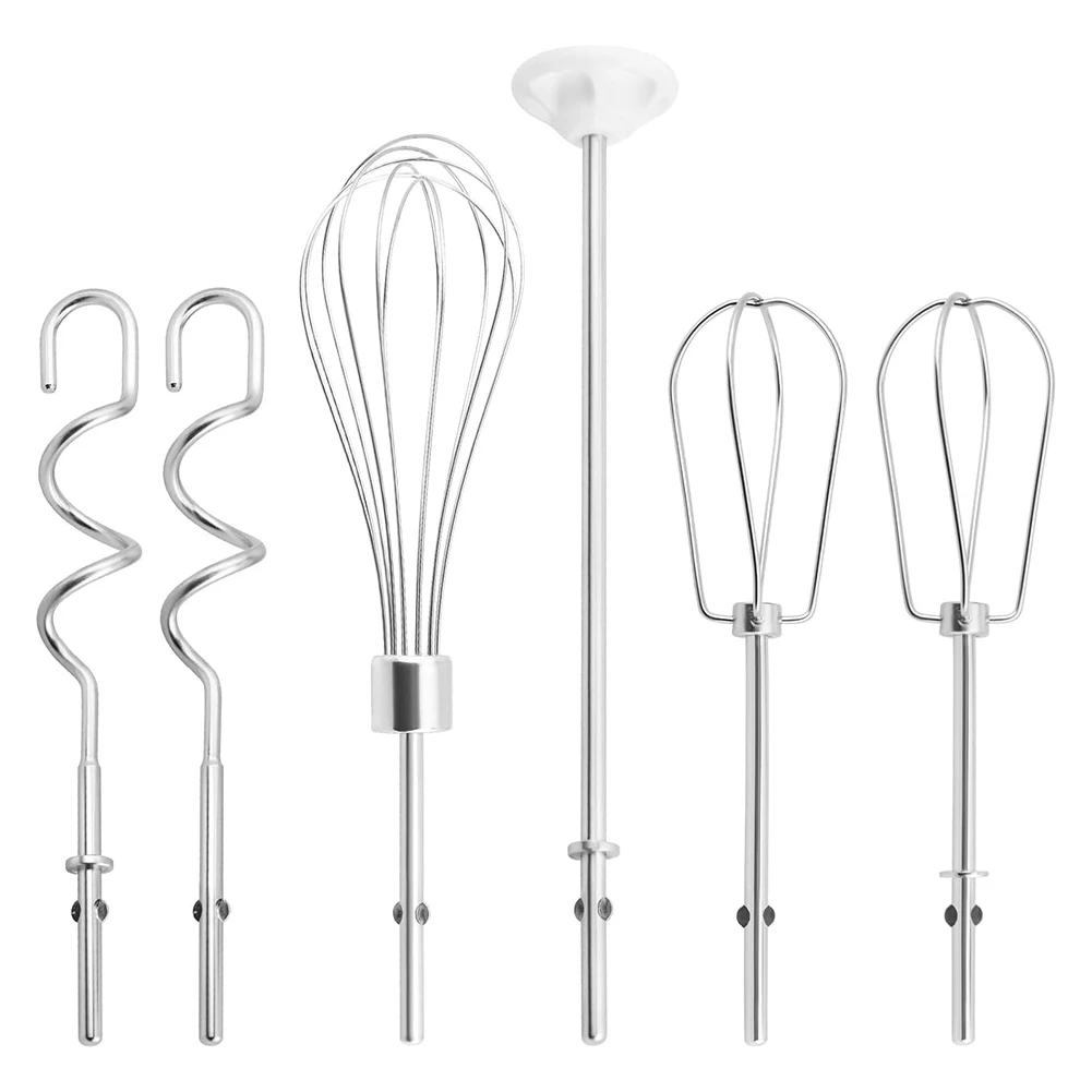 Accessoires de mélangeur à main batteur, fouet, tige de mélange et crochets de pâte, accessoires de mélangeur à main en acier inoxydable pour Kitchenaid