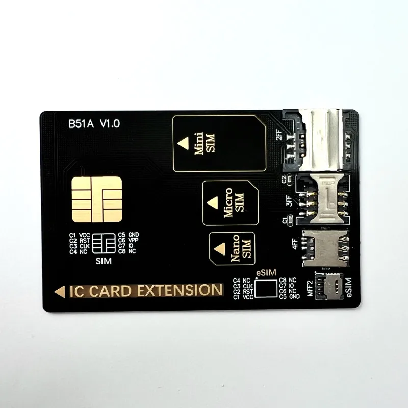 Adaptador de transferencia de tarjeta inteligente para teléfono móvil 4 en 1, tarjeta de prueba de apertura, extensión de tarjeta IC, soporte Mini Micro Nano SIM/eSIM, novedad de 2025