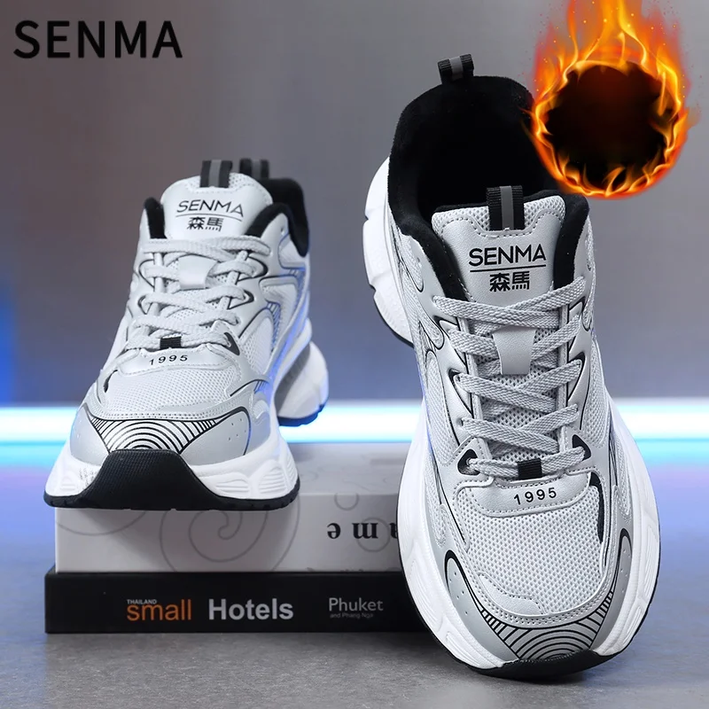 SENMA Winter dikke mode-sneakers voor heren en dames Casual sportschoenen Mesh atletische tennisschoen Platform dikke wandelschoenen