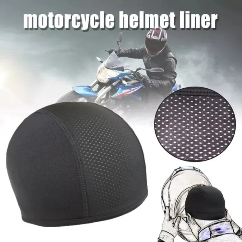 

Motorcycle Helmet Inner Liner Beanie Caps Quick-drying Sweat Wicking Hat Black Balaclavas Cycling Outdoor Sports Men Hat Cap