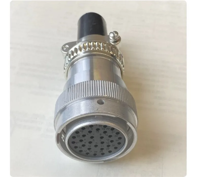 Circular Aviation Connector HD36‑24‑33SN‑059, 35‑Pin Plug with Aluminum Alloy Shell & Strain Relief Clamp