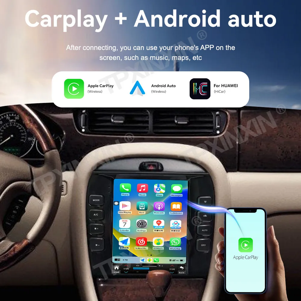 

Auto Android 14.0 Stereo Multimedia Player For Jaguar X-TYPE 2004-2008 Carplay Car Radio Navigation 10.4" Screen Head Unit DSP