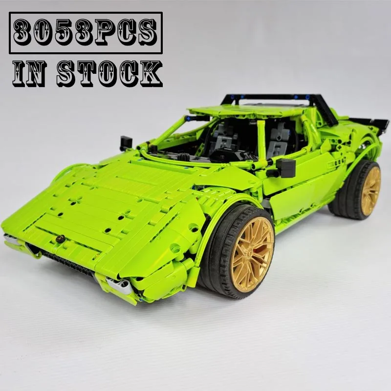 

New 1974 Lancia Stratos Stradale HF Fit 42115 Hypercar Super Racing Car Model Building Blocks Bricks Toys Kids Boy Birthday Gift