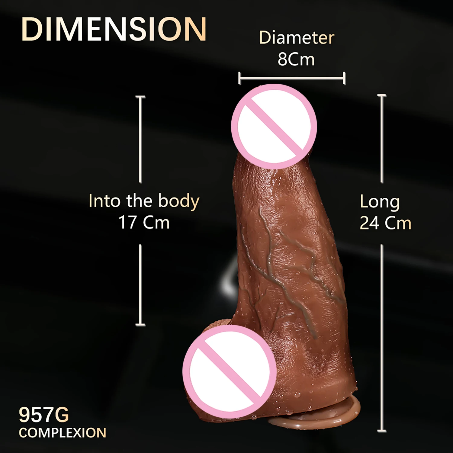 Oversized Liquid Silicone Dildos Anal Plug Realistic Penis Masturbator Soft Skin Feel Phallus with Suction Cup Dick Sex Toys