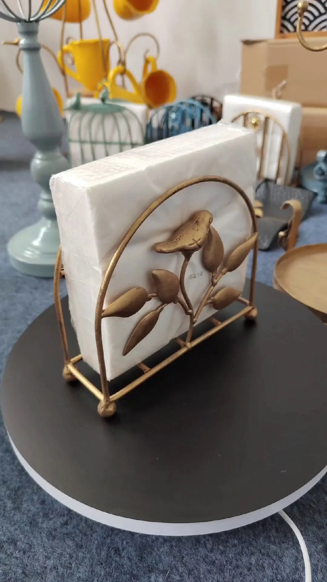 

American Country Steel Style Iron Bird Napkin Holder Tissue Storage Rack Vintage Creative Home Restaurant Hotel Table Decoration