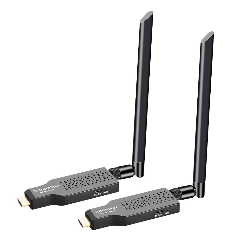 5.8G Wireless HD Video Transmitter Receiver Display Dongle Wireless AV Extender Adapter for PC Laptop To TV Projector Monitor