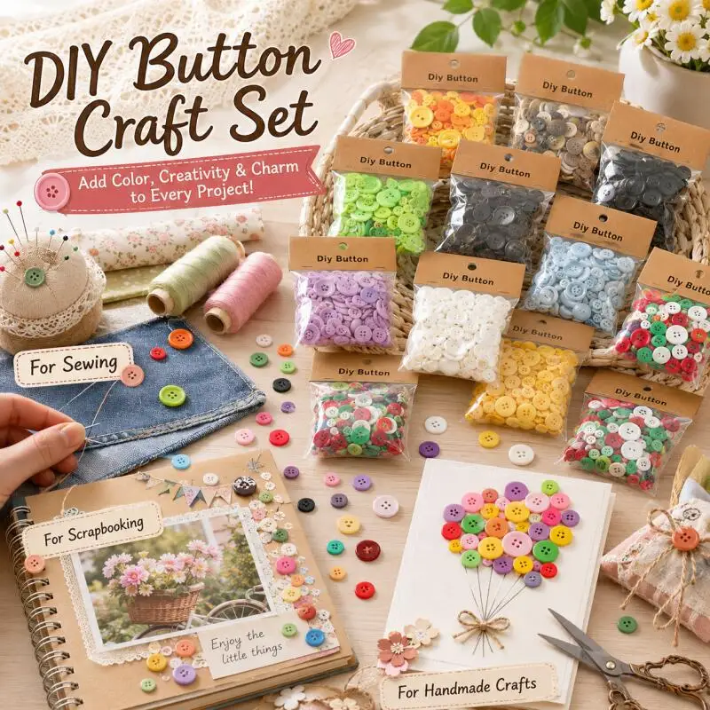 0,9-3,5cm Harz-Knöpfe 150g/Packung Gemischte Farben 2/4 Löcher für DIY Nähzubehör Handgemachtes Handwerk – Detail 6