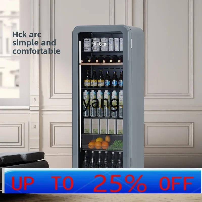 lCX refrigerated cabinet cold gray bright color ultra-thin embedded household living room beverage refrigerator high value