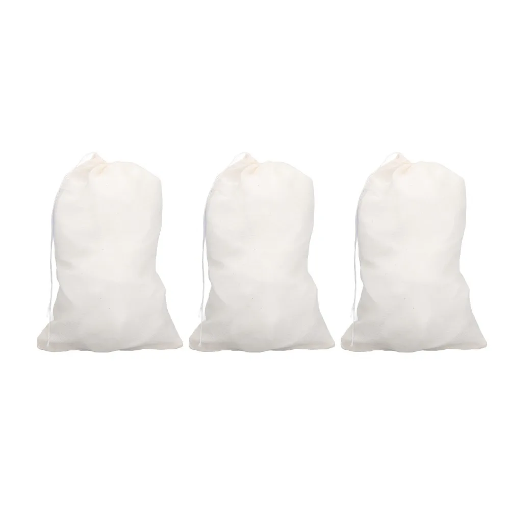 50 PCS SET 7.9 x 11.8 in Cotton Drawstring Bag Nature Cotton 20x30cm Muslin Drawstring Bag Large Size Spices Filter Bag