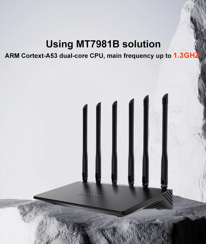 Zbtlink Wifi6 Router 3000Mbps 5Ghz 2.4Ghz Openwrt 128MB Flash 256MB RAM Gigabit LAN Wifi 6 Hotspot Access Point for 128 Device