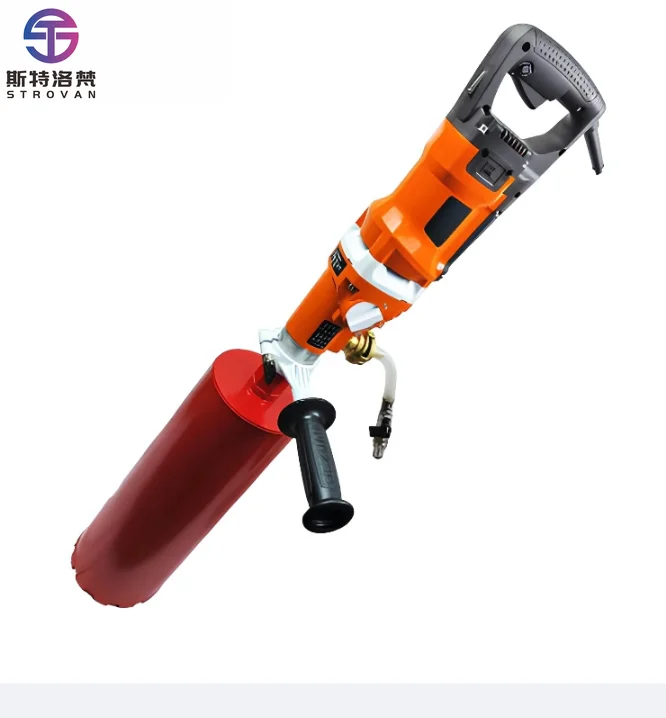 F180PRO Electric Core Drill Variable Speed 2200W Micro-percussion Drill Motor 180MM Max Diameter 220-240V Dust Dry Wet Use