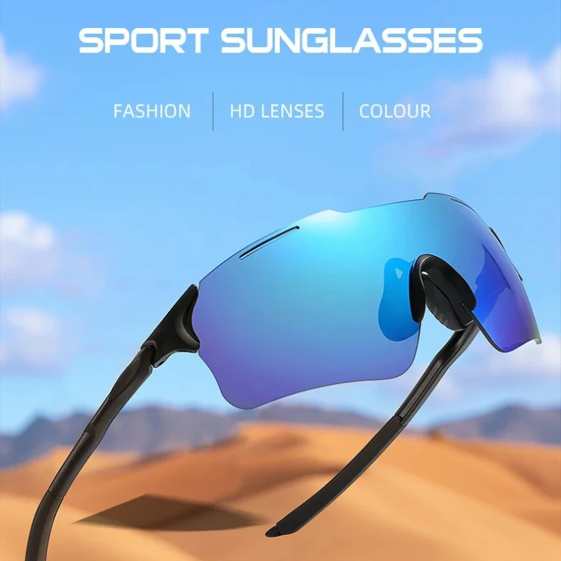 

Спортивные солнцезащитные очки для мужчин, велосипедные очки с зеркальными линзами, ветрозащитные, для активного отдыха, вождения, с защитой от ультрафиолета, для езды на велосипеде, пеших прогулок и бега