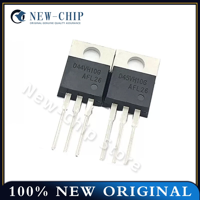 10PCS-50PCS/LOT  D44VH10G  D45VH10G TO220  D44VH10G PAIRING TUBE D45VH10G COMPLEMENTARY SILICON POWER TRANSISTOR NEW ORIGINAL