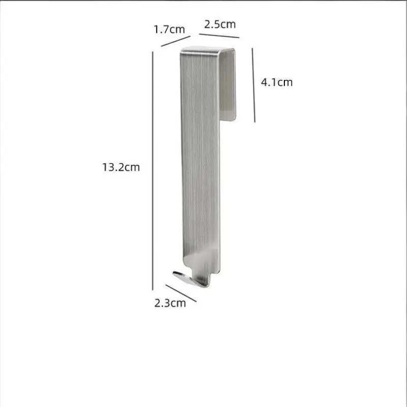 Stainless Steel Double Side HooksBathroom Shower Door Hook Over Glass Door Shower Towel Rack For Glass Wall Or Glass Door