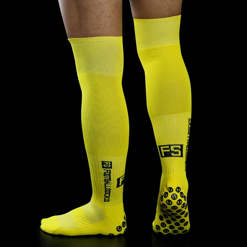 Neue lange FS-Fußballsocken für Herren und Damen, Sport, rund, Silikon, rutschfester Griff, Fußballsocken – Detail 12