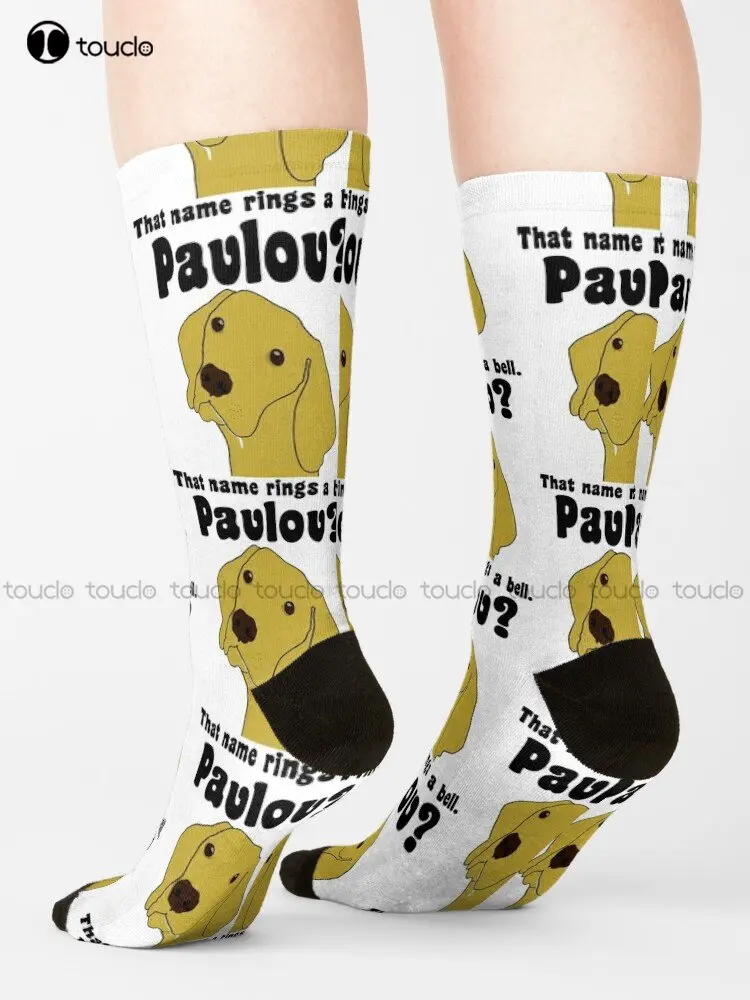 Pavlov? That Name Rings A Bell Pavlovs Dog, Pavlov Dog Socks Socks For Womens Personalized Custom Unisex Adult Teen Youth Socks