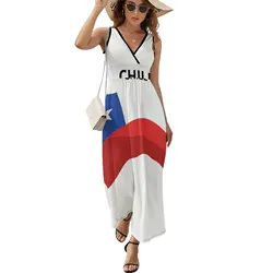 Chile flag, Bandera de chile, Bandera chilena. Sleeveless Dress elegant women's dresses sale