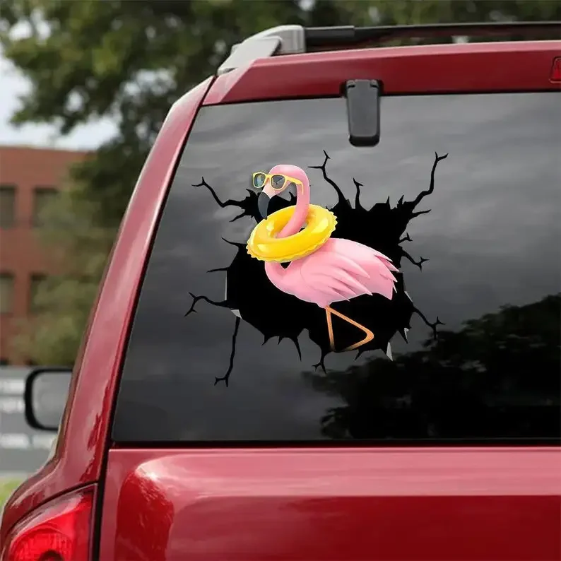 Flamingo Decal - fits cars, Windows, Laptops and any smooth surface, Flamingo Stickers, Custom Flamingo Stickers, Flamingo, Pet