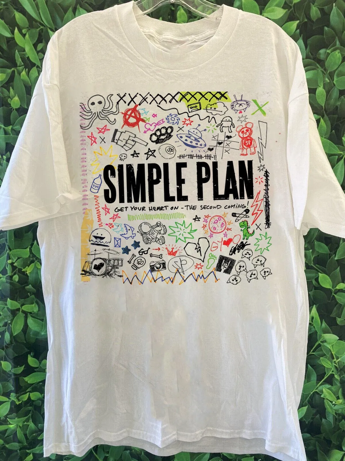 Vintage Simple Plan Band WHite Shirt Unisex Concert S to 5XL 2F978