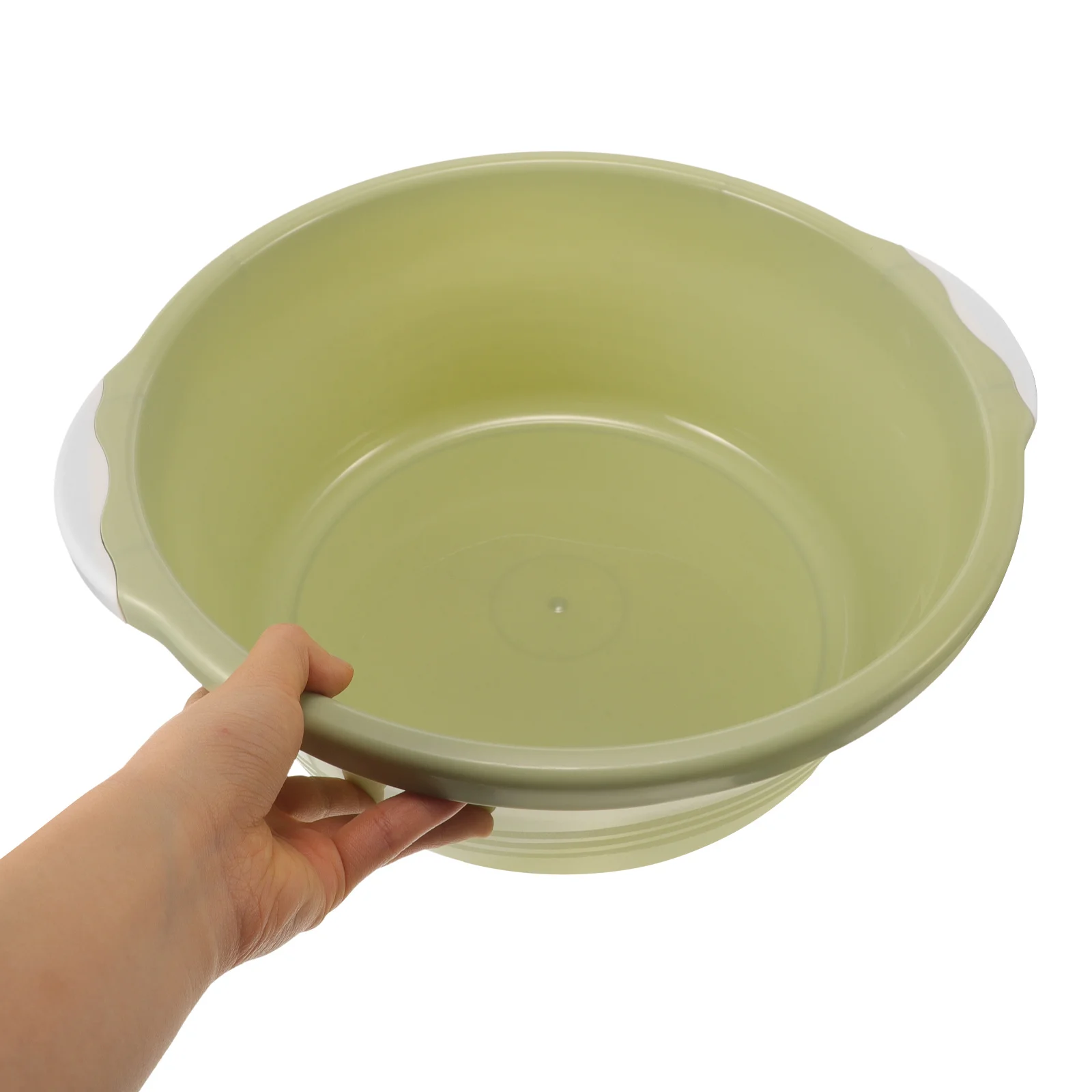 

2pcs Plastic Wash Basin Medium Size Green For Home Bathroom Foot Basin Household Washing Bucket Durable Washbasins Skincare Tool