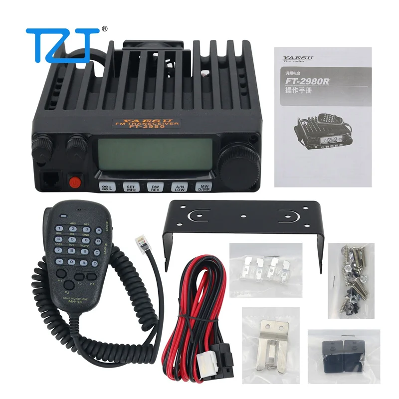 TZT YAESU FT-2980R VHF FM Transceptor 80W Radio móvil VHF Radio marina 200CH Comunicación Más de 10 KM