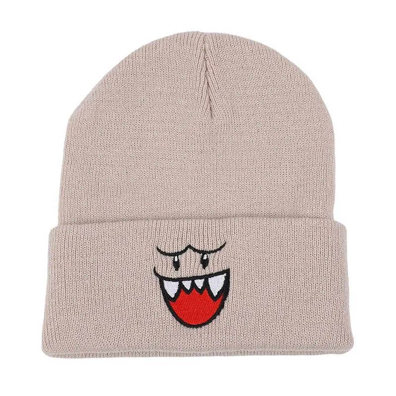 سوبر ماريو بروس بو Kawaii الكرتون نمط محبوك قبعة لعبة البضائع لطيف قبعة هدية صغيرة #4