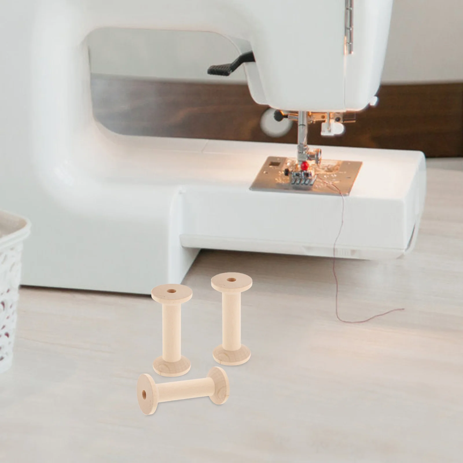 

6pcs Wooden Spools For Crafts Unfinished Empty Thread Spool Natural Wood Smooth Polished Diy Projects Kids Adults