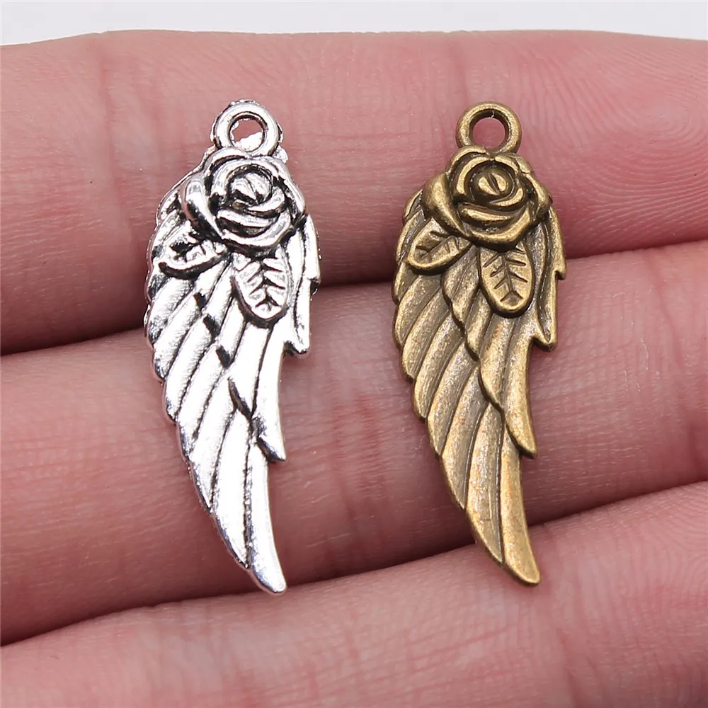 Heart Wing Matching Pair Charms Pendant Couple Fairy Jewelry Set Pendant Charms For Jewelry Making Bracelet Necklace Craft Bul