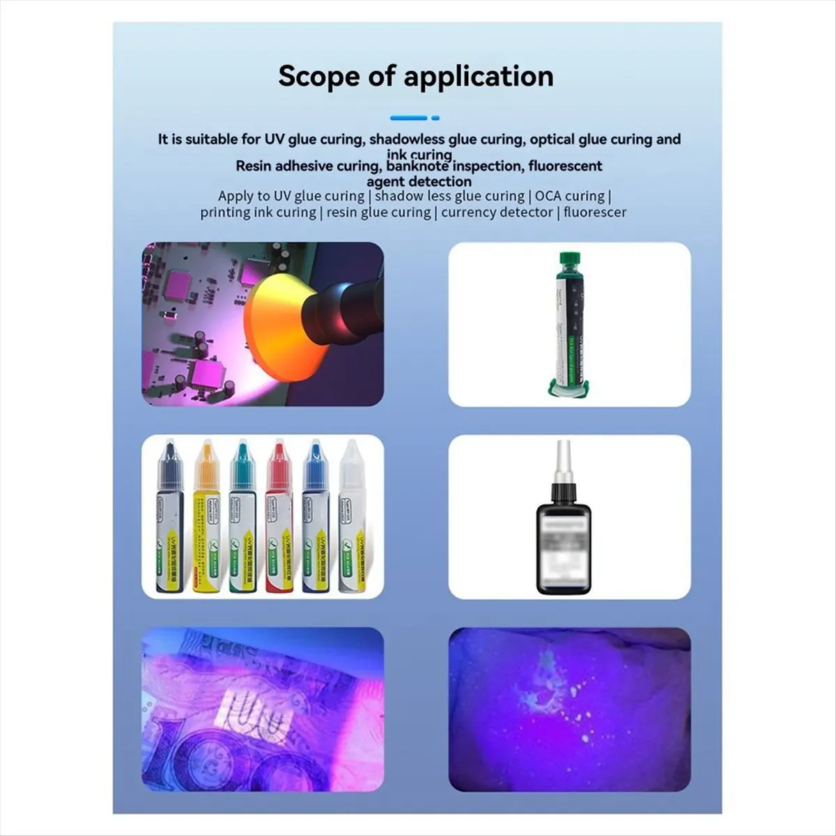 2026 + Intelligent UV High Intensity Curing Violet Lamp Green Welding Oil for Phone Motherboard LCD Repair UV Curing Lamp