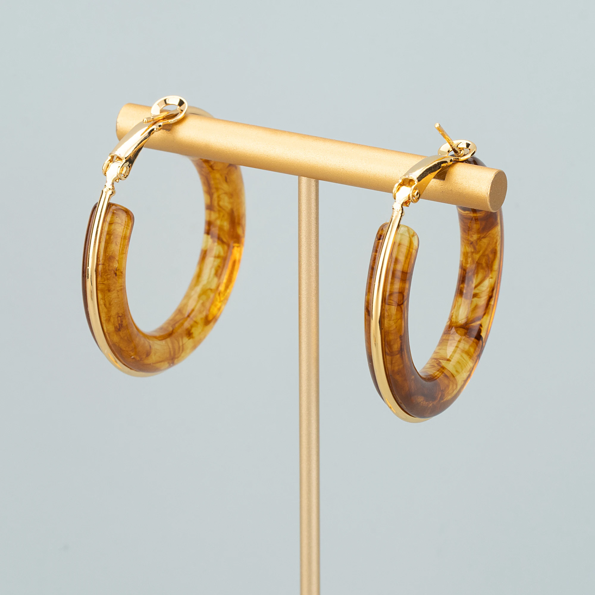 GUFEATHER ME31,vintage,earrings for women,18k gold plated,resin,new style,hoop ear buckle,drop earrings,fashion jewelry,4pcs/lot