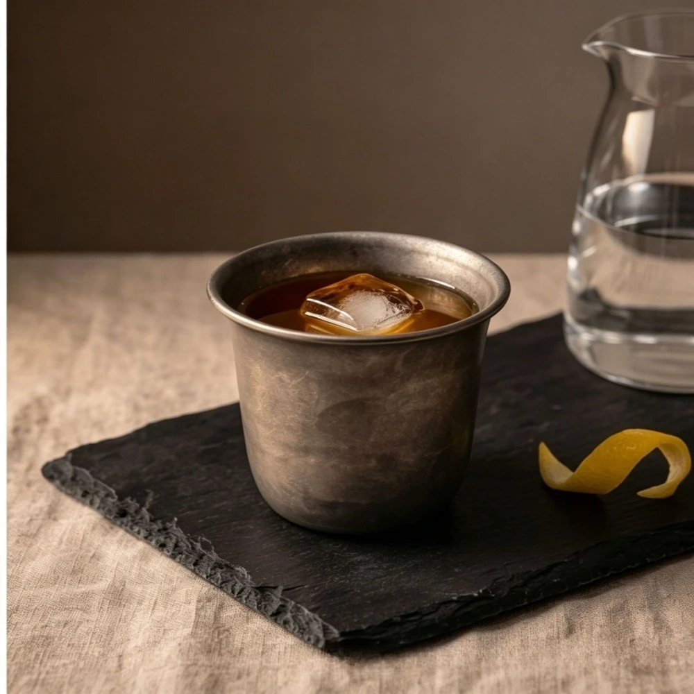 1pc 350ML Retro Stainless Steel Outdoor Coffee Cup Travel Coffee Milk Tea Cups Office Beer Mugs Cold Drinks Drinkware Great Item