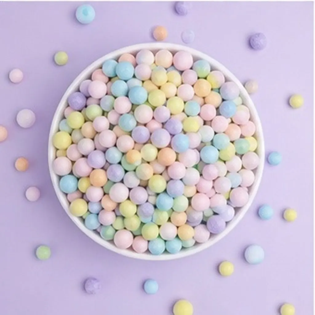 Colorful Foam Beads 4-6Mm Mini Foam Balls DIY Bean Bag Stuffing Filling for Crafts Wedding Holiday Party Bean Bag Beads view 6