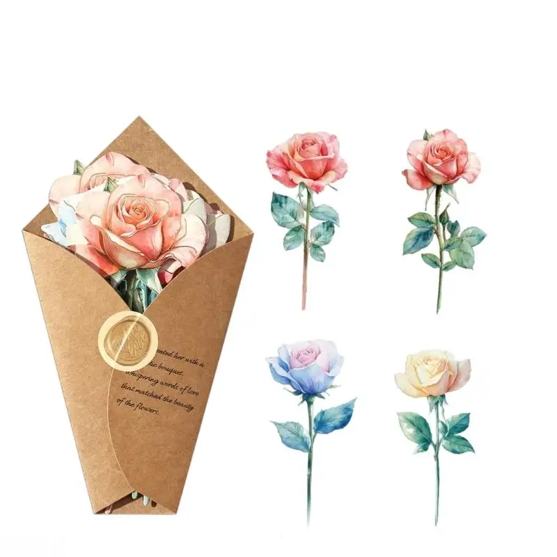 D08B Foil Sticker Sheets Not Adhesive Craft Paper for Scrapbooking and Journaling