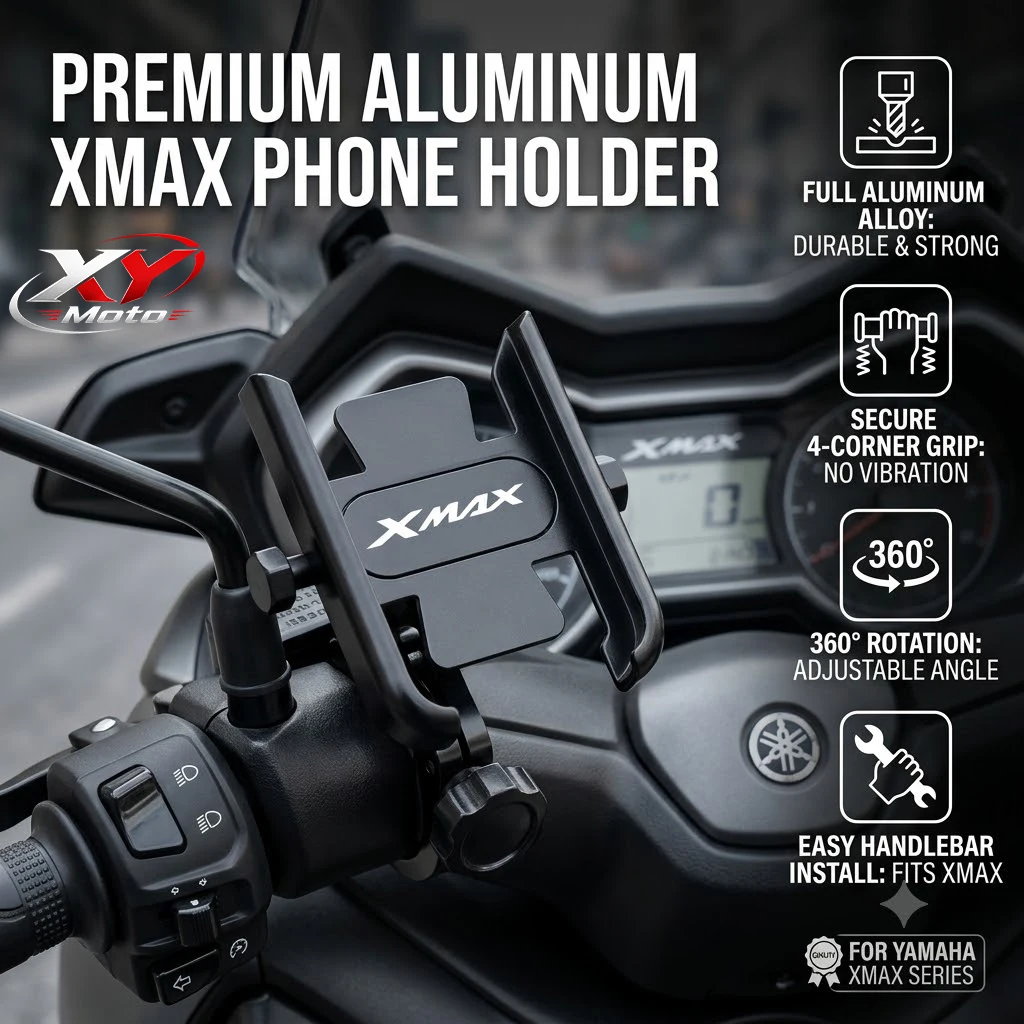 Motorcycle Handlebar Mobile Phone Holder GPS Stand Bracket With LOGO For YAMAHA XMAX300 XMAX400 XMAX XMAX 125 XMAX250