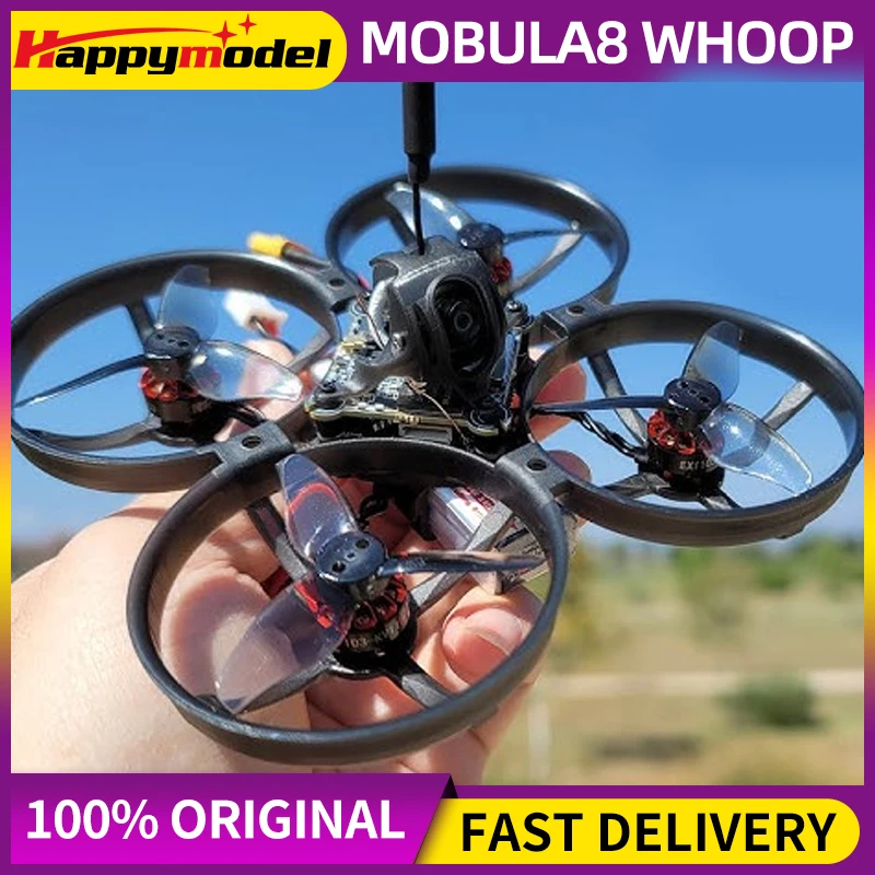 Happymodel Mobula8 Mobula 8 1-2S 85mm Micro FPV Whoop Quadcopter Drone ELRS/FRSLY Receiver X12 AIO Caddx Ant Brushless Motor