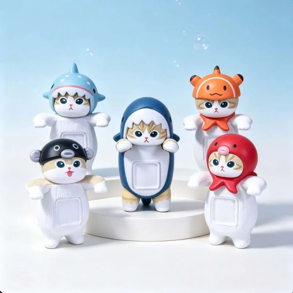 Коллекционные фигурки Mofusand Blind Box Hippers: Серия «Морская жизнь» — мини-фигурки аниме-персонажей для декора телефона, компьютера, подарки на день рождения