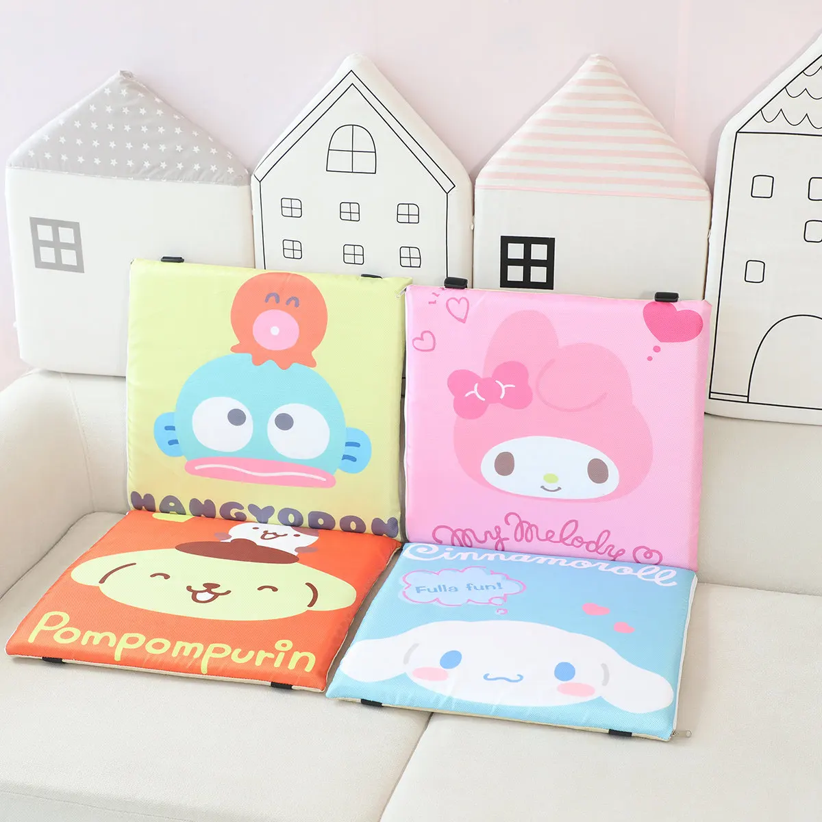 Memory Foam Comfortable Sanrio Seat Cushion Kuromi My Melody Cinnamoroll Sitting Cushion Chair Back Cushion Home Decor