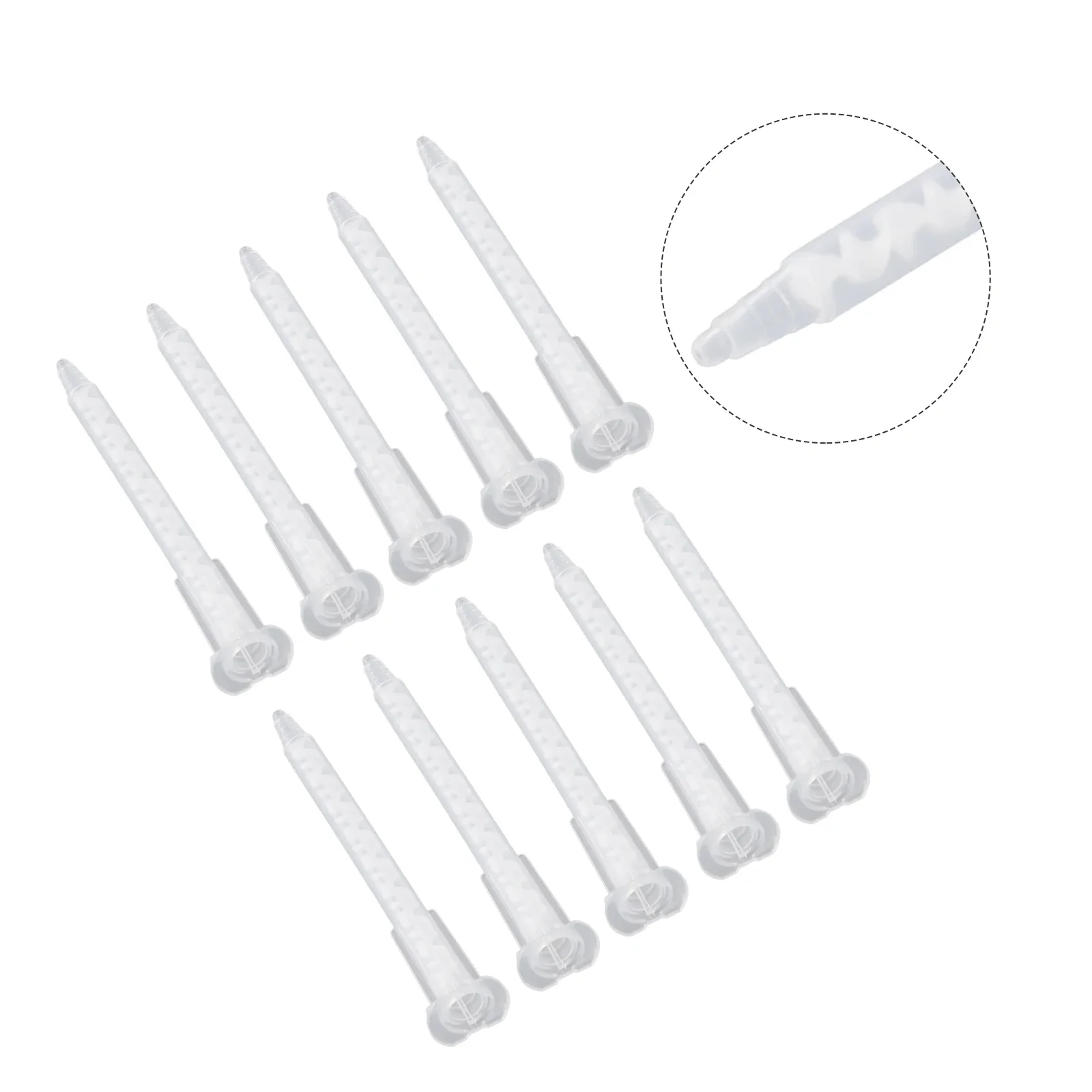 

AB Resin Static Glue Transparent 10pcs. Glue Outlet Diameter 1.5mm Glue Length 103mm MA5.4-17S MA Series Mixing Tube