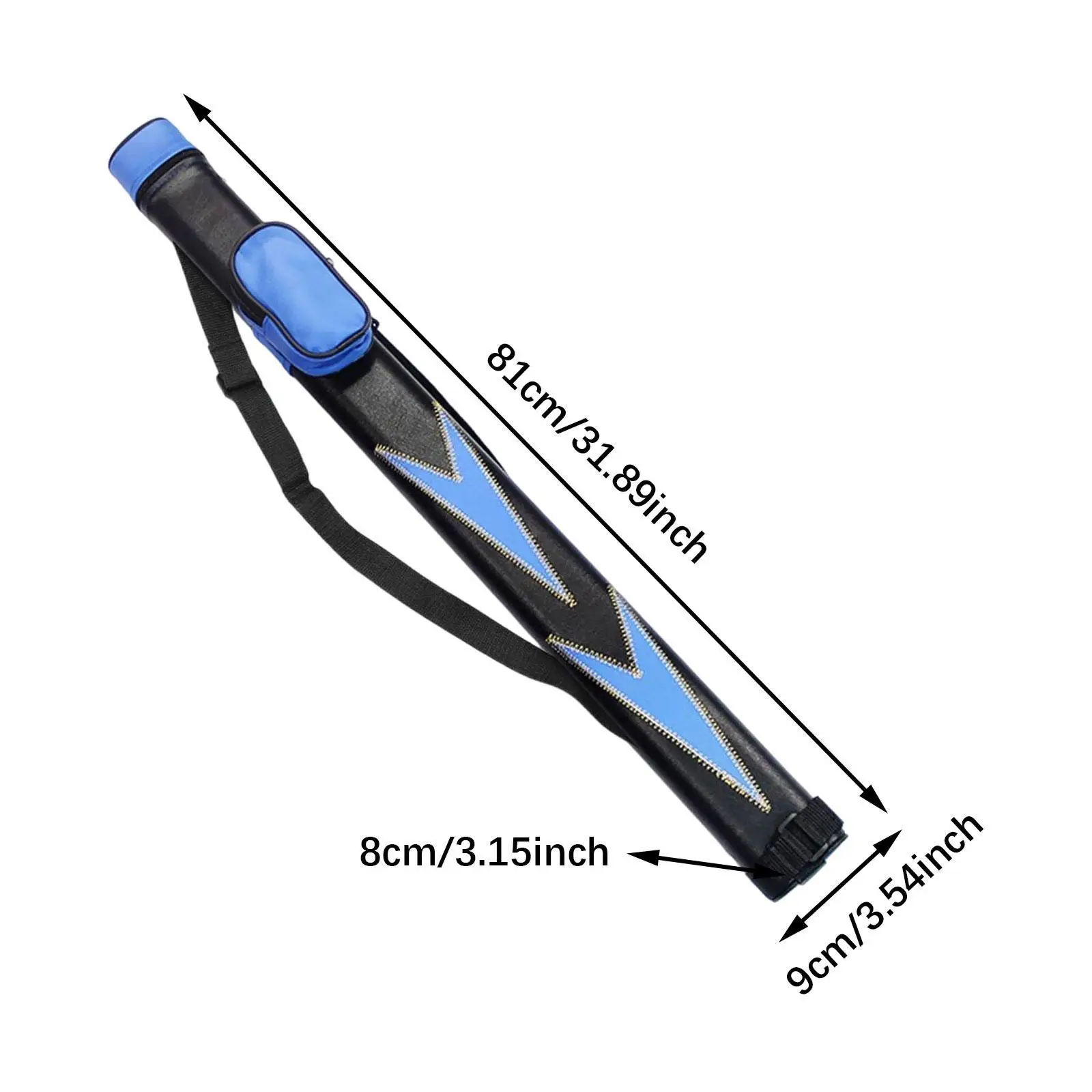 Estuche para tacos de billar, resistente al desgaste, ligero, de cuero PU, compacto, portátil, estuche de transporte para tacos de billar, bolsa protectora
