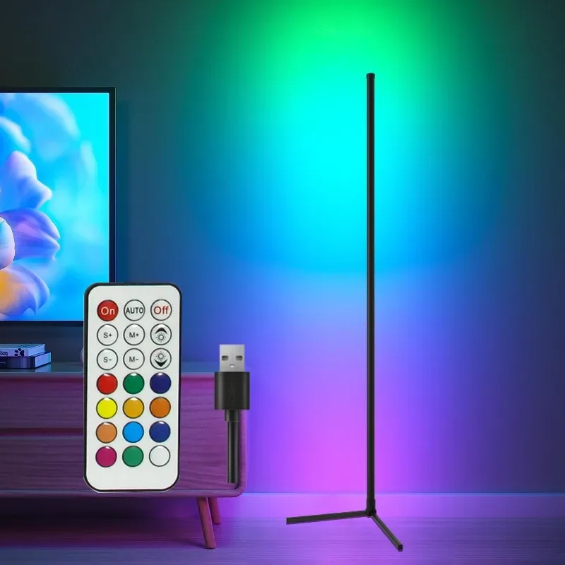 

120 160Cm RGB Floor Lamp LED Mood Light Smart Control Standing Bedside Luxurious Living Room Indoor Decoration Dimmable Bedroom